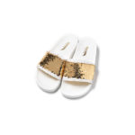 GIANIN SANDALIAS LENTEJUELAS ORO Y BLANCO