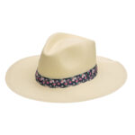 GIANIN SOMBRERO VERANO MUJER FLAMENCOS MARFIL
