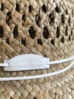 GIANIN SOMBRERO VAQUERO DE PAJA - Plumas Avestruz & Ojo Horus - Imagen 2