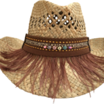 GIANIN SOMBRERO VAQUERO DE PAJA – Personalizado - Letras Love, Ibiza…