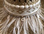 GIANIN SOMBRERO VAQUERO DE PAJA – Blanco y dorado – Mano Fátima - Imagen 2