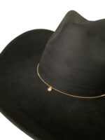SOMBRERO COWBOY NEGRO BRILLANTE - Imagen 3
