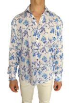 CAMISA HOMBRE FLOR AZUL - Imagen 5